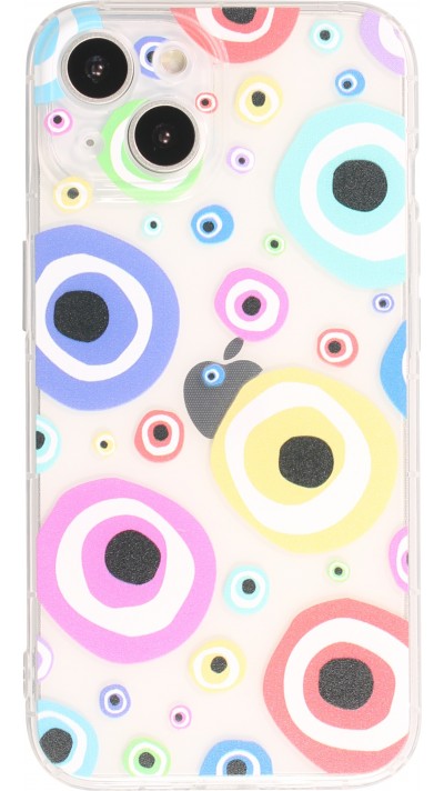 iPhone 13 Case Hülle - Gummi Silikon transparent artistische Muster Nr. 1
