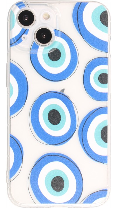 iPhone 13 Case Hülle - Gummi Silikon transparent artistische Muster Nr. 4