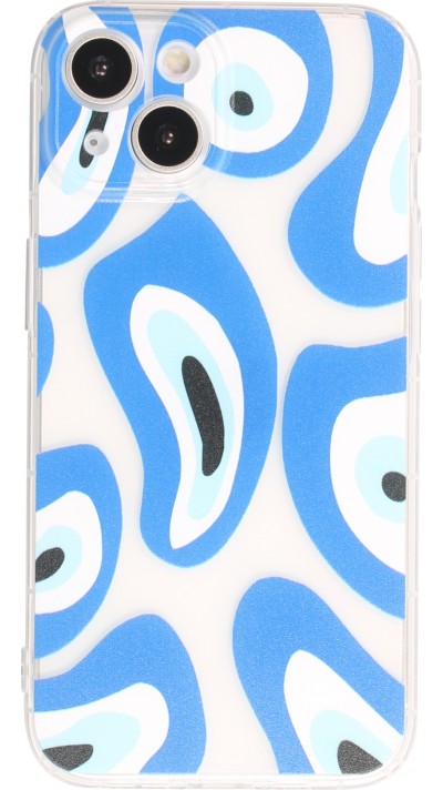 iPhone 14 Case Hülle - Gummi Silikon transparent artistische Muster Nr. 5