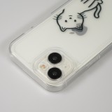 iPhone 14 Case Hülle - Silikon Cover transparent süsse kleine Katze