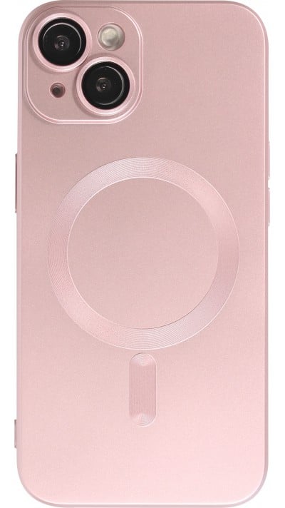 Coque iPhone 14 - Gel souple avec vitre de protection caméra MagSafe - Rose