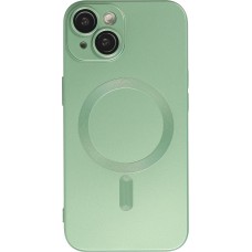 Coque iPhone 15 - Gel souple avec vitre de protection caméra MagSafe - Vert