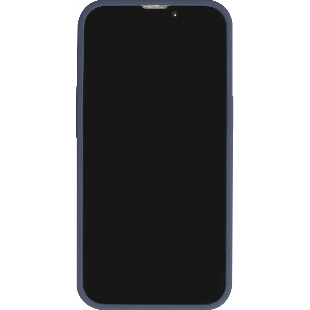 iPhone 14 Case Hülle - Jelly cover glass semi-durchsichtig MagSafe - Navy blue
