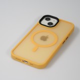 iPhone 14 Case Hülle - Jelly cover glass semi-durchsichtig MagSafe - Orange