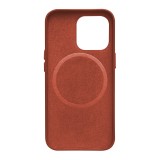 Coque iPhone 14 Plus - Qialino cuir véritable (compatible MagSafe) - Brun
