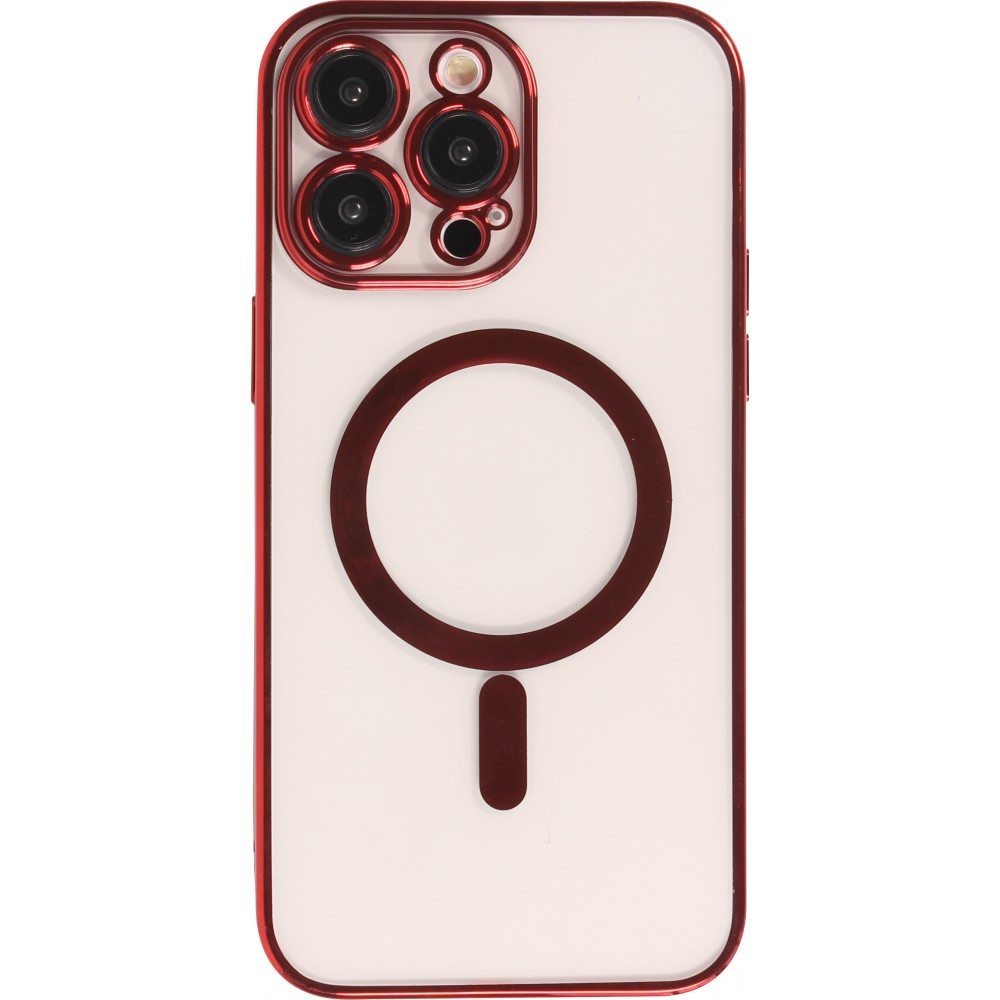 Coque iPhone 14 Pro Max - Electroplate avec MagSafe - Rouge