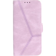 Coque iPhone 14 Pro - Flip Géometrique - Violet