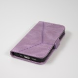 Coque iPhone 14 Pro - Flip Géometrique - Violet