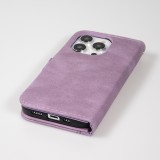 iPhone 14 Pro Case Hülle - Flip Geometrisch - Violett