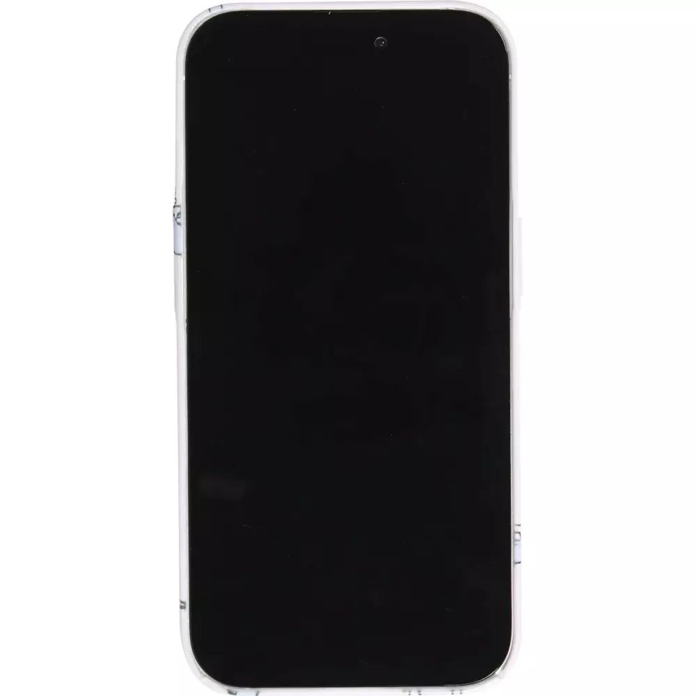 Coque iPhone 14 Pro - Plastique glossy petit dinosaure - Violet clair