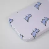 Coque iPhone 14 Pro - Plastique glossy petit dinosaure - Violet clair