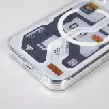 Coque iPhone 15 Pro Max - Gel silicone Machine Armor Type-G20 MagSafe - Bleu clair