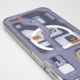 Coque iPhone 15 Pro Max - Gel silicone Machine Armor Type-G20 MagSafe - Bleu foncé