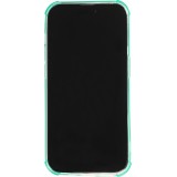 Coque iPhone 14 Pro Max - Gel silicone bumper super flexible avec porte-carte transparent - Vert