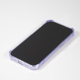 Coque iPhone 14 Pro Max - Gel silicone bumper super flexible avec porte-carte transparent - Violet
