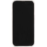 iPhone 14 Pro Max Case Hülle - Gummi Silikon bumper super flexibel mit Kartenhalter transparent