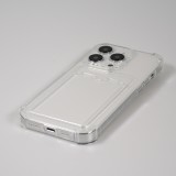 Coque iPhone 14 Pro - Gel silicone bumper super flexible avec porte-carte transparent