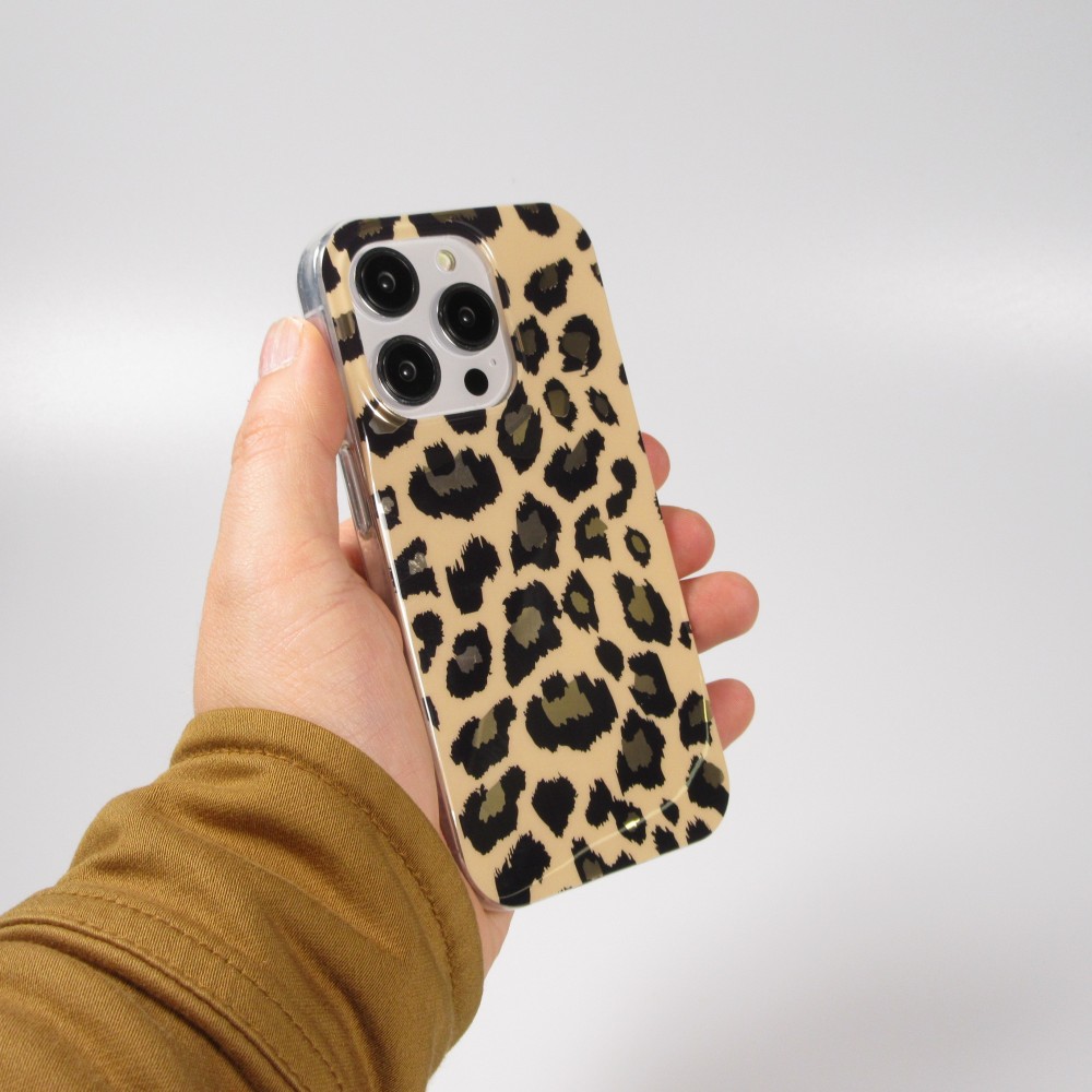 iPhone 14 Pro Case Hülle - Silikon Gel Leoparden Muster