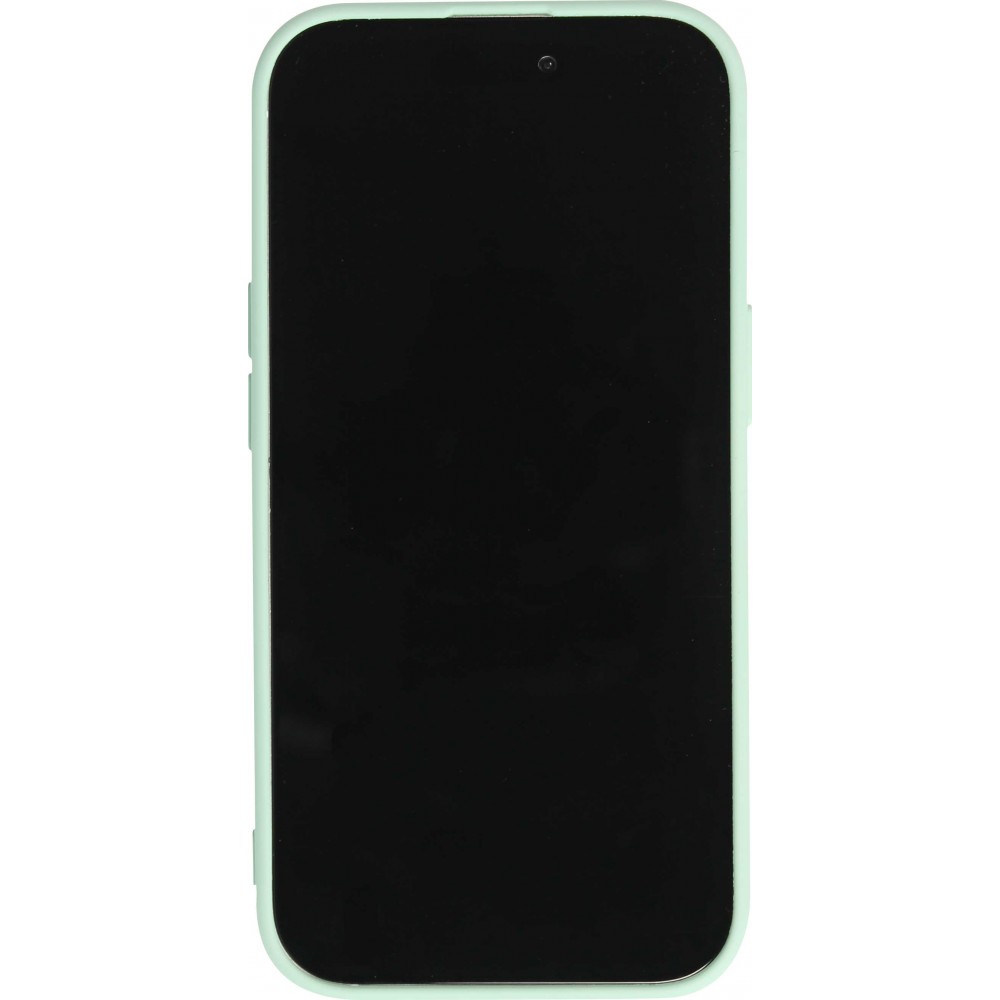 Coque iPhone 15 Pro - Gel silicone souple - Be Kind - Vert menthe