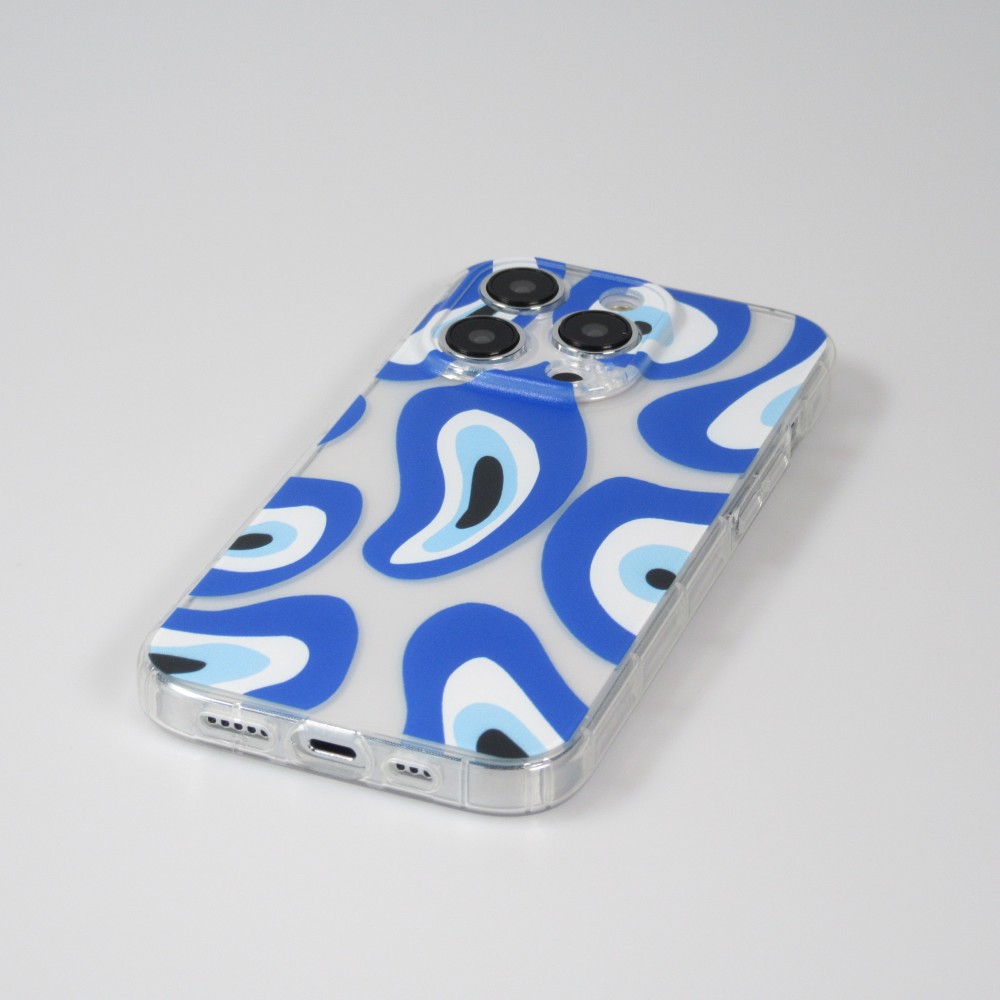 iPhone 13 Pro Max Case Hülle - Gummi Silikon transparent artistische Muster Nr. 5