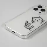 Coque iPhone 15 Pro Max - Gel silicone transparent petit chat trop mignon