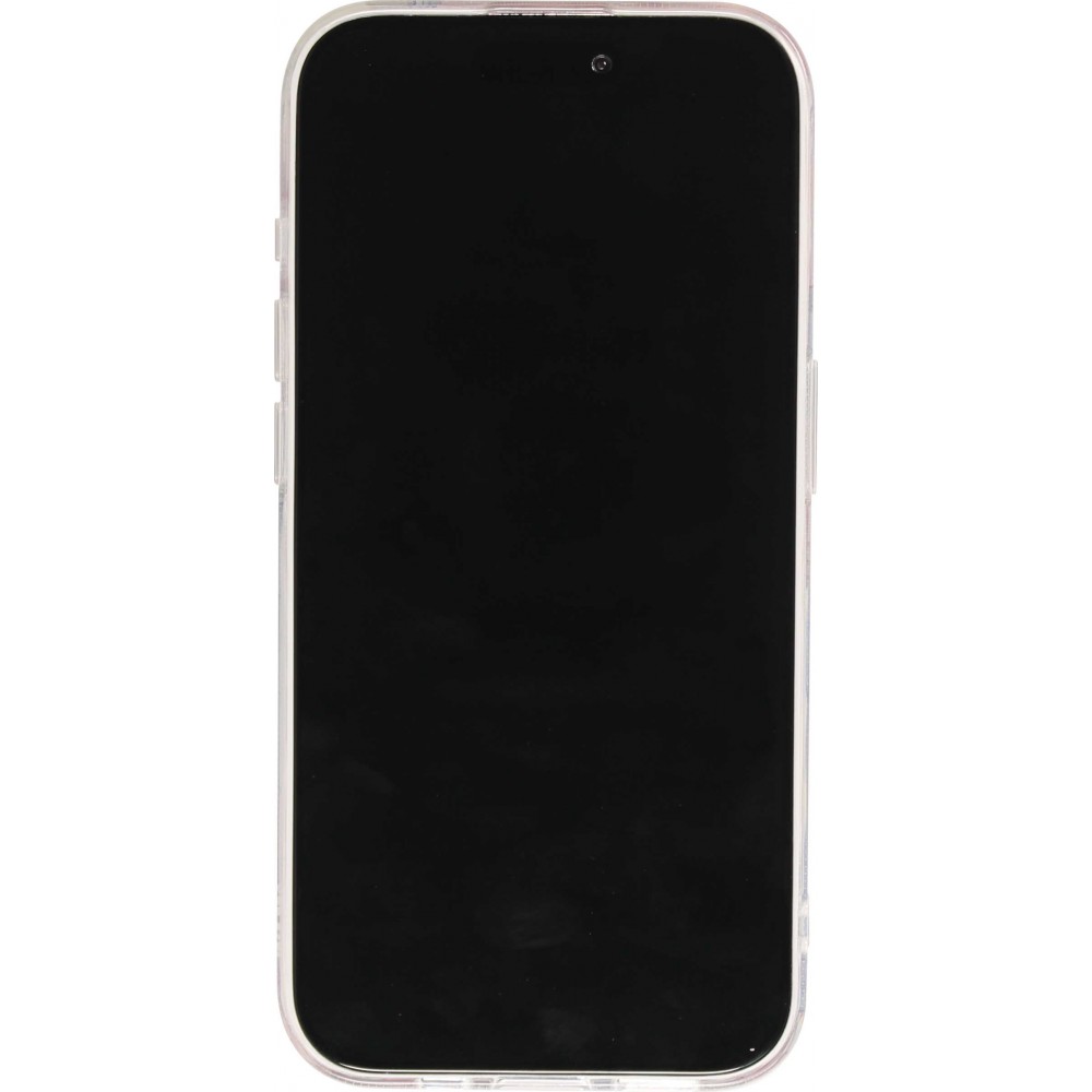 iPhone 14 Pro Case Hülle - Gummi Silikon farbige Wellen - Margarita