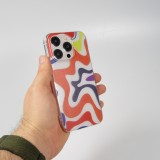 Coque iPhone 14 Pro Max - Gel silicone vagues colorées - Margarita