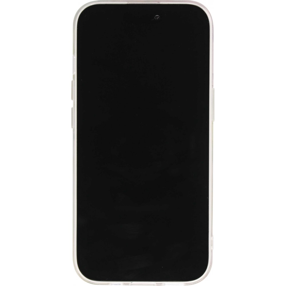 Coque iPhone 15 Pro - Gel silicone vagues colorées - Pina Colada