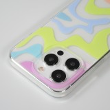 Coque iPhone 14 Pro Max - Gel silicone vagues colorées - Pina Colada