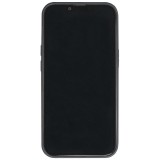 iPhone 13 Pro Max Case Hülle - Glass Marmor mit Silikonrand - Violett