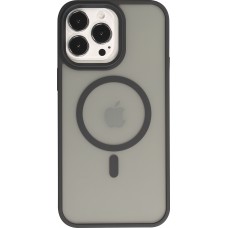 Coque iPhone 13 Pro - Jelly cover glass semi-transparente MagSafe - Black