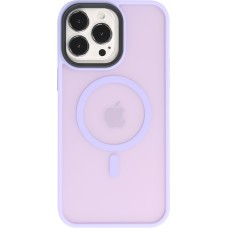 Coque iPhone 13 Pro - Jelly cover glass semi-transparente MagSafe - Light purple