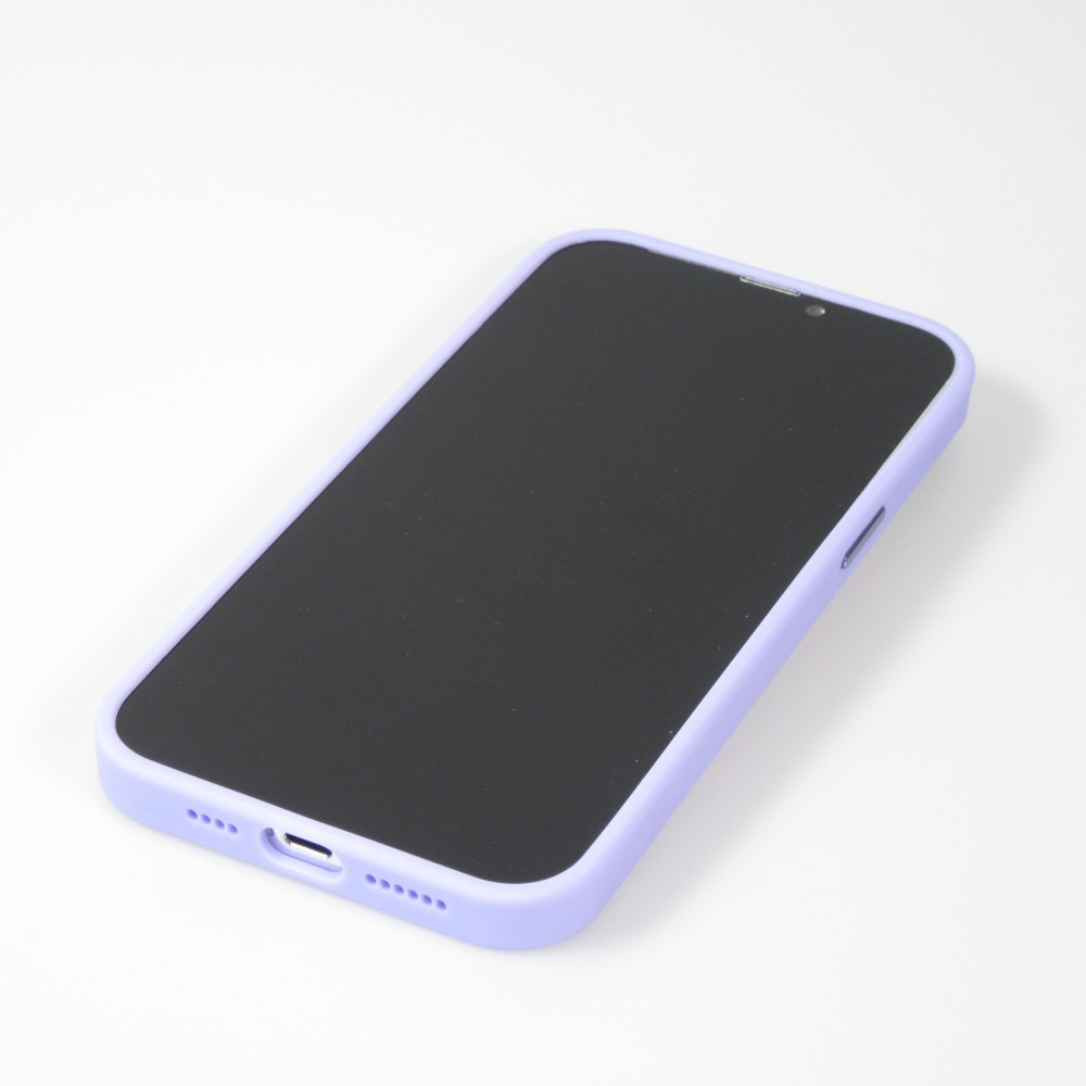 Coque iPhone 14 Pro - Jelly cover glass semi-transparente MagSafe - Light purple