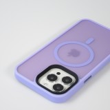 Coque iPhone 14 Pro - Jelly cover glass semi-transparente MagSafe - Light purple