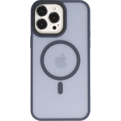 iPhone 14 Pro Case Hülle - Jelly cover glass semi-durchsichtig MagSafe - Navy blue