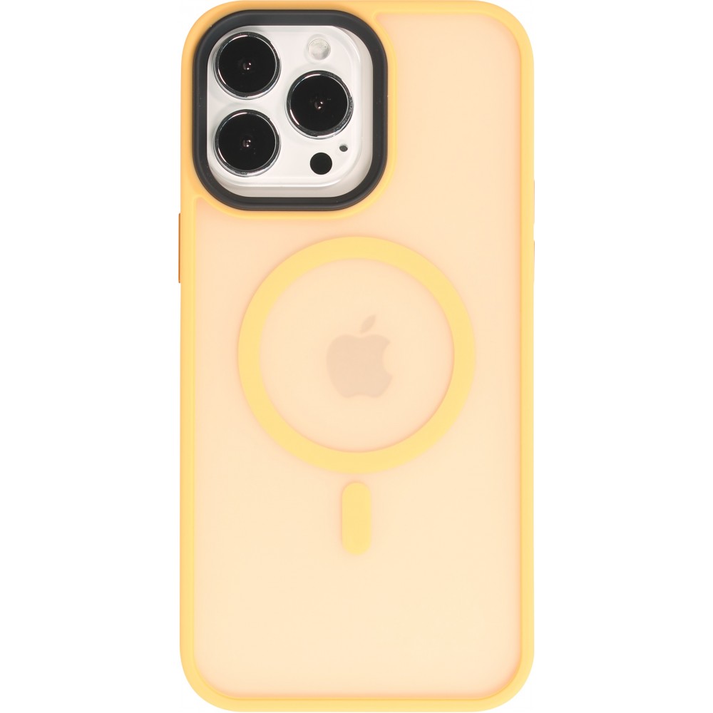 iPhone 13 Pro Max Case Hülle - Jelly cover glass semi-durchsichtig MagSafe - Orange
