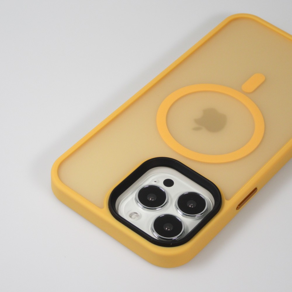 iPhone 13 Pro Max Case Hülle - Jelly cover glass semi-durchsichtig MagSafe - Orange