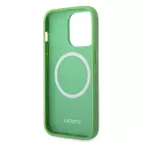 iPhone 14 Pro Max Case Hülle - Lacoste Petit Piqué Effekt mit MagSafe und gesticktem Logo-Patch - Grün