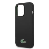 Coque iPhone 15 Pro Max - Lacoste silicone soft touch Magsafe - Noir