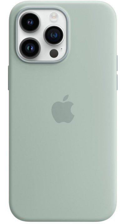 iPhone 14 Pro Max Case Hülle - Apple Silikon soft touch MagSafe - Mintgrün