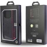 iPhone 14 Pro Max Case Hülle - Audi Sport echte Carbon-Fiber mit Silikonkanten