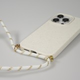 Coque Samsung Galaxy S24 - Bio Eco-Friendly nature avec cordon collier - Blanc