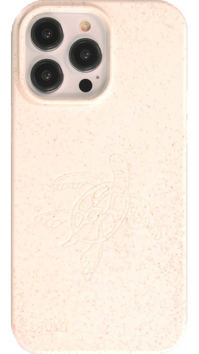 Coque iPhone 14 Pro Max - Bioka biodégradable et compostable Eco-Friendly - Esprit de la tortue - Blanc