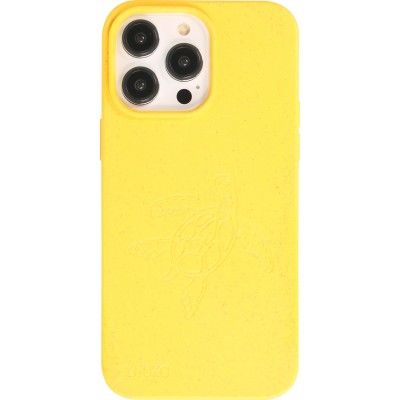 Coque iPhone 14 Pro Max - Bioka biodégradable et compostable Eco-Friendly - Esprit de la tortue - Jaune