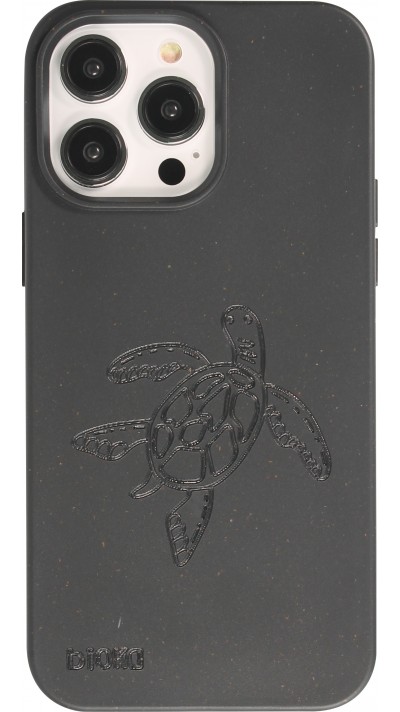 Coque iPhone 14 Pro Max - Bioka biodégradable et compostable Eco-Friendly - Esprit de la tortue - Noir