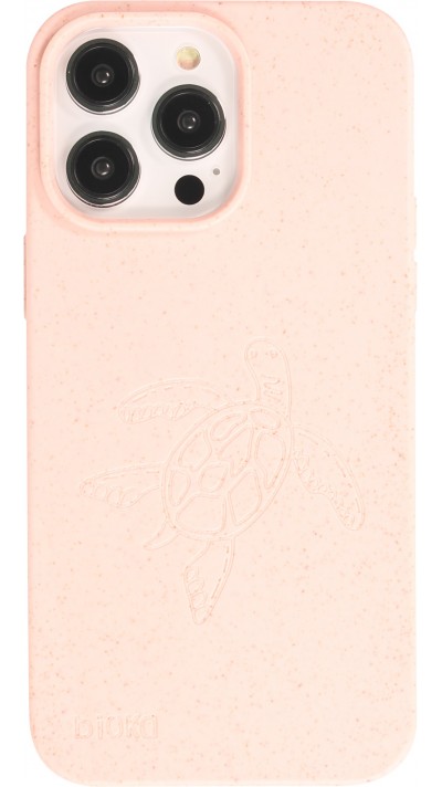Coque iPhone 14 Pro Max - Bioka biodégradable et compostable Eco-Friendly - Esprit de la tortue - Rose