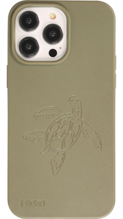 Coque iPhone 14 Pro Max - Bioka biodégradable et compostable Eco-Friendly - Esprit de la tortue - Vert foncé