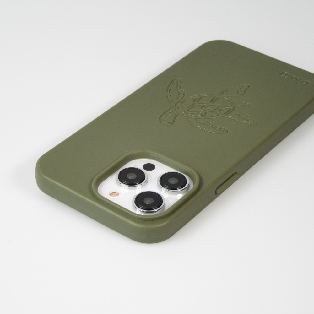 iPhone 14 Pro Max Case Hülle - Bioka Biologisch Abbaubar Eco-Friendly Kompostierbar - Seele der Schildkröte - Dunkelgrün