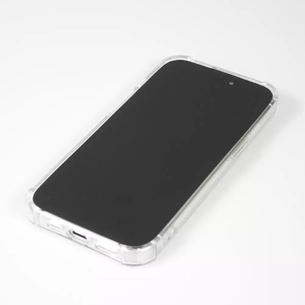 Coque iPhone 15 Pro Max - Gel bumper chat miroir - Transparent