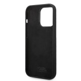 iPhone 14 Pro Max Case Hülle - Karl Lagerfeld Rue St-Guillaume Silikon Soft-Touch - Schwarz